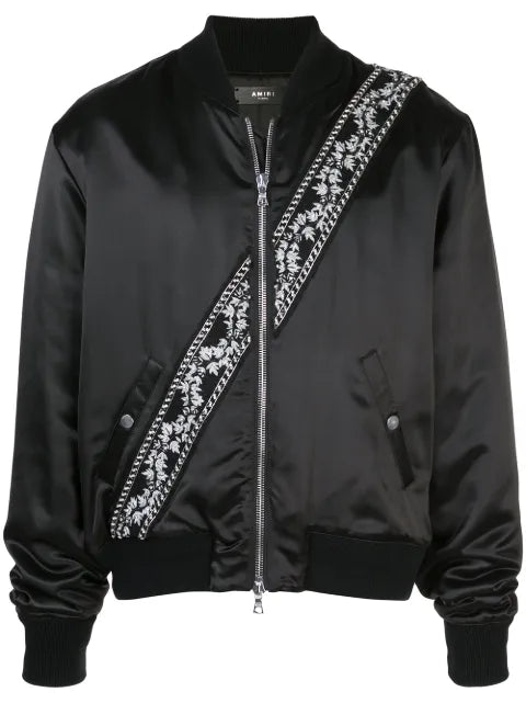 AMIRI contrast stripe bomber jacket