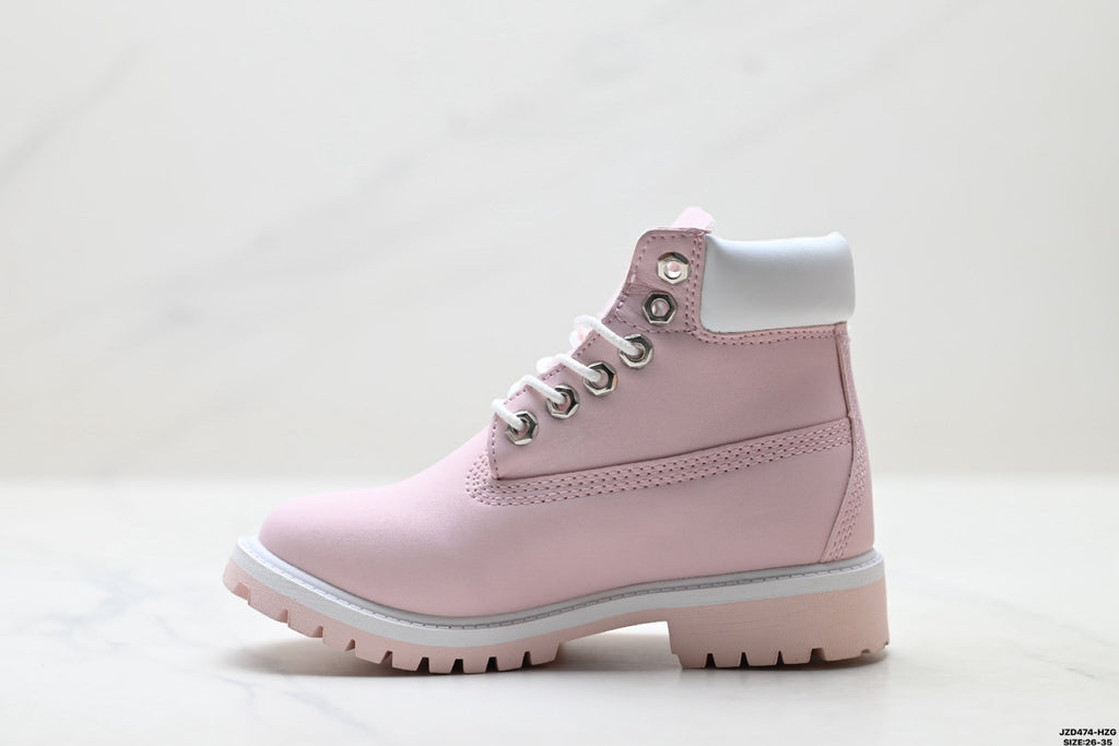 Timberland Pink Kids Premium Leather Boot