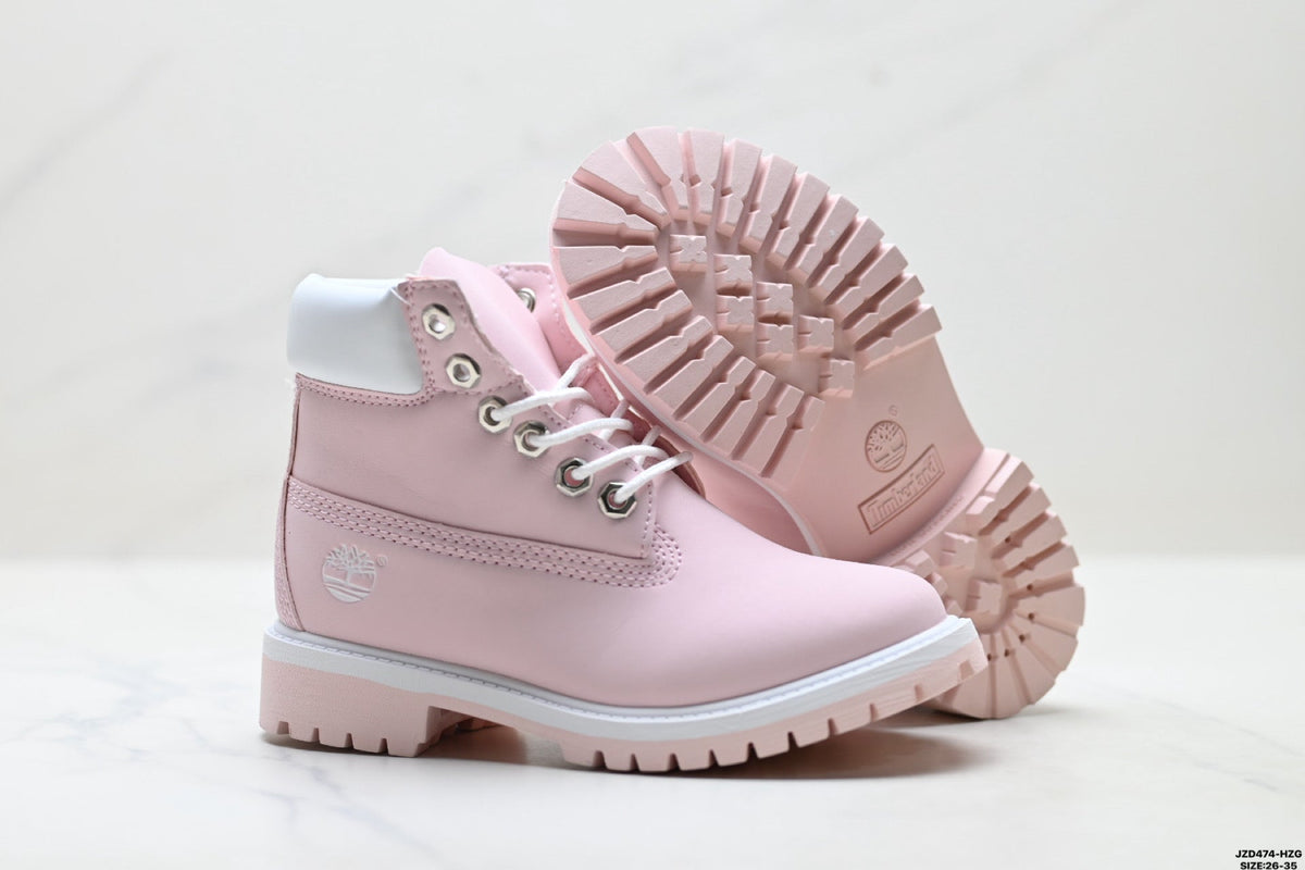 Timberland Pink Kids Premium Leather Boot
