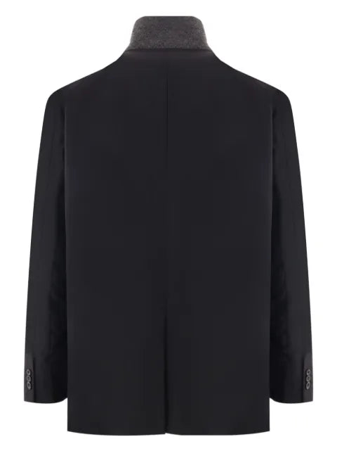 sacai high-neck zip-up blazer