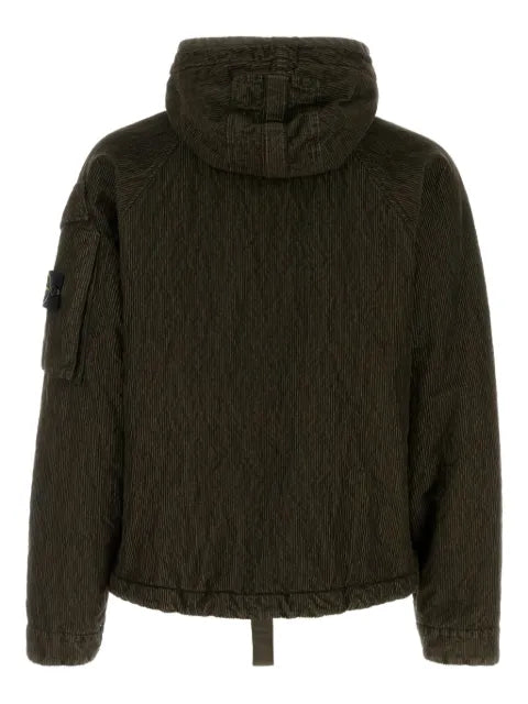 Stone Island hooded corduroy jacket