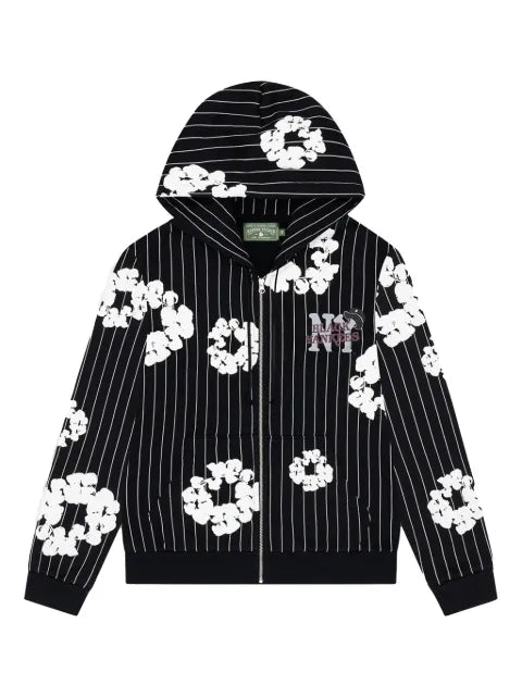 Denim Tears pinstripe zip-fastening sweatshirt