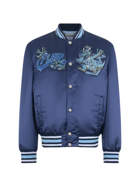 Philipp Plein satin bomber Plein Dragon Stones