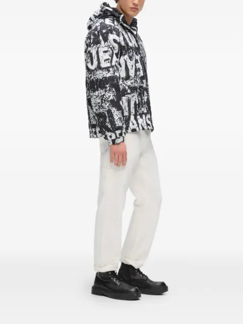 Karl Lagerfeld Jeans all-over logo padded jacket