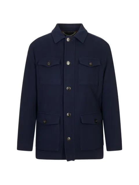 Canali button-up multi-pocket jacket