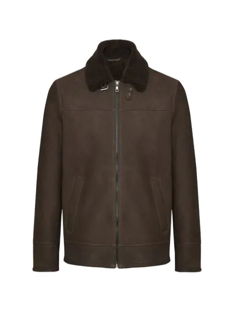 BIGARDINI Matt shearling-collar zip-up jacket