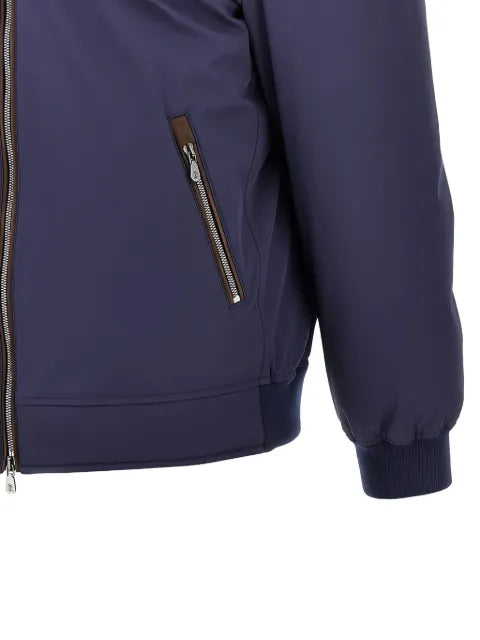 Brunello Cucinelli shearling-collar detachable-hood padded jacket