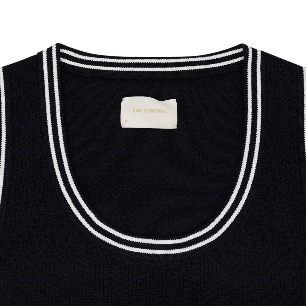Black Knit Basketball Jersey