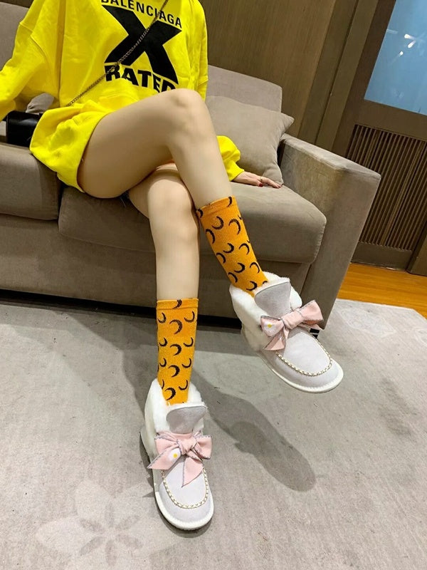 Daisy Chain Ribbon Snow Boot — Milkshake White | New Arrival | In Stock