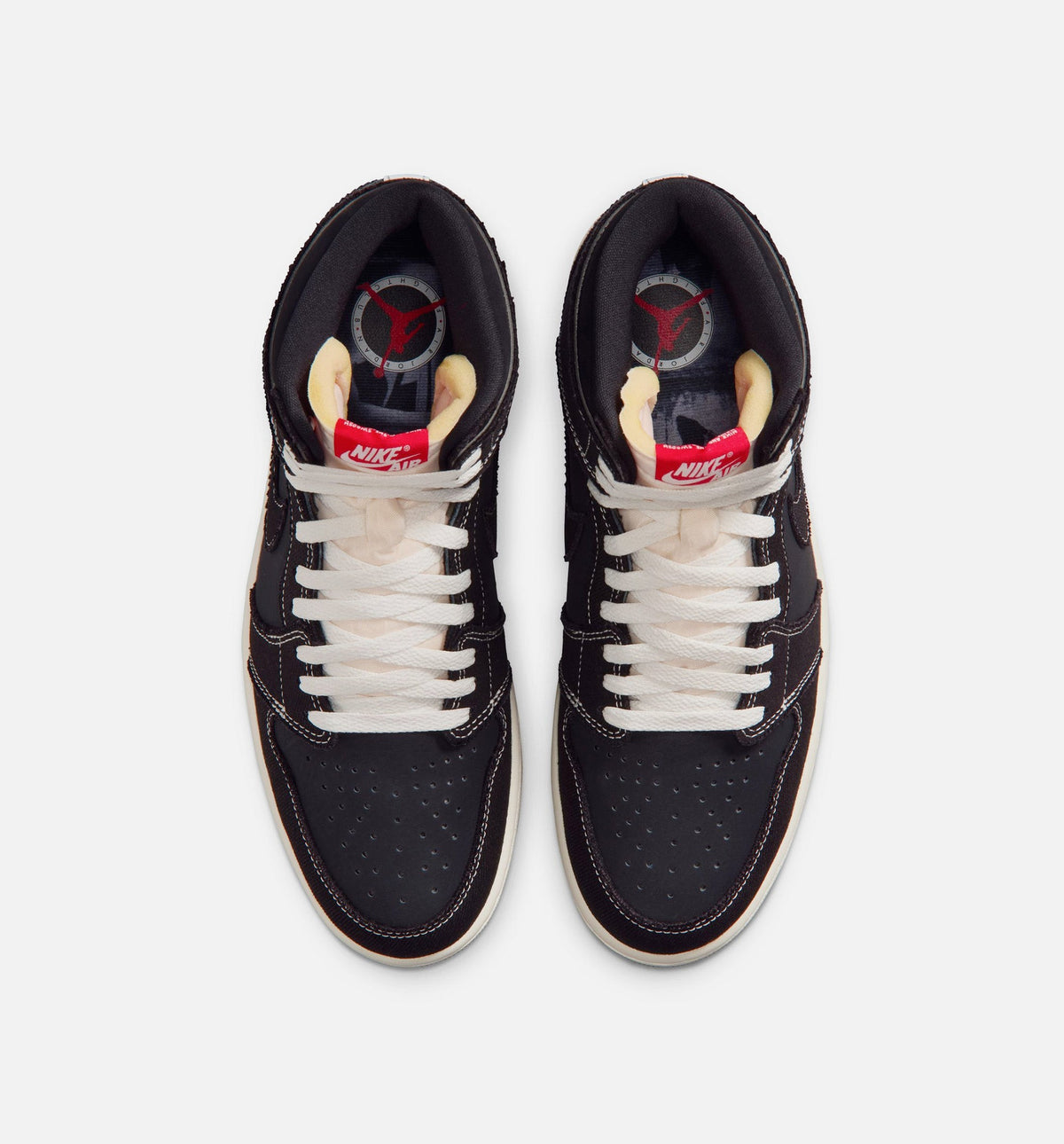 Air Jordan 1 Retro High OG Flight Club Men's Sneakers - Black/University Red/Sail/Gum Medium Brown