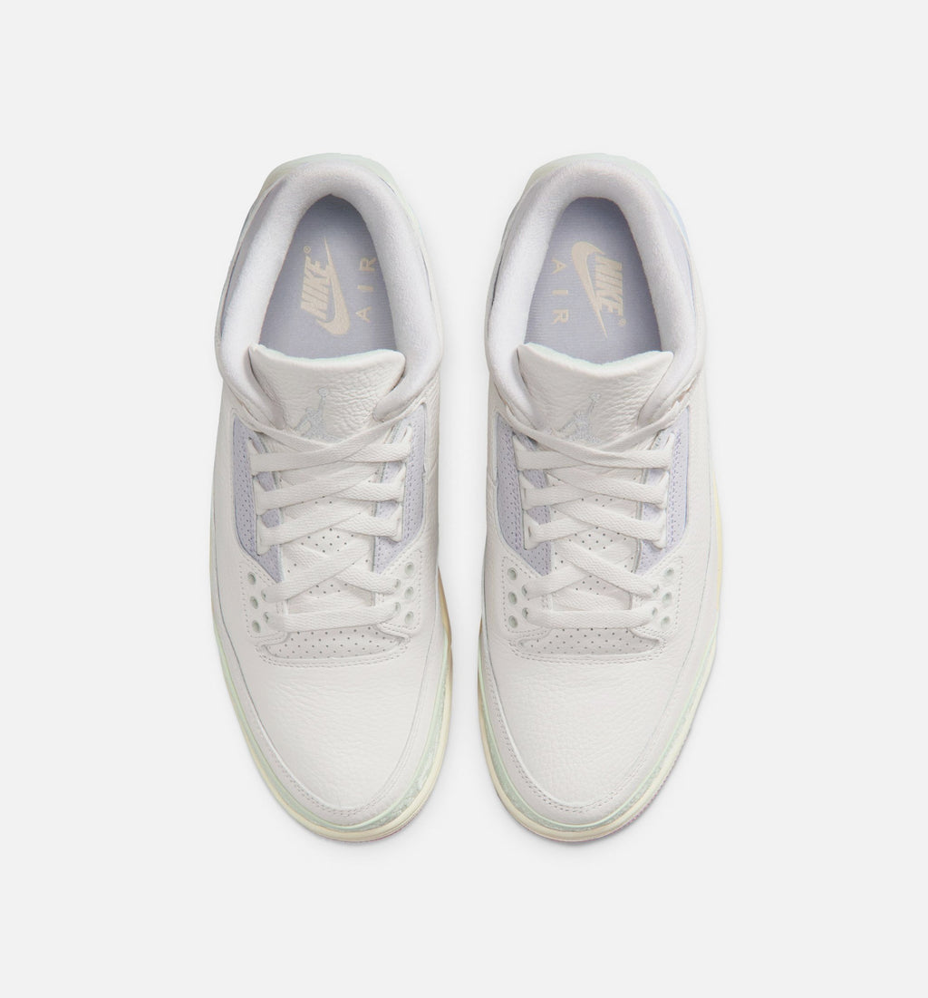Air Jordan 3 Retro Sail and Jade Aura Men's Sneakers