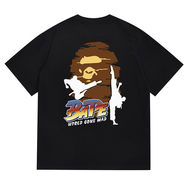 Bape Ape Head Shark Multi‑Print Oversized Tee Streetwear Unisex