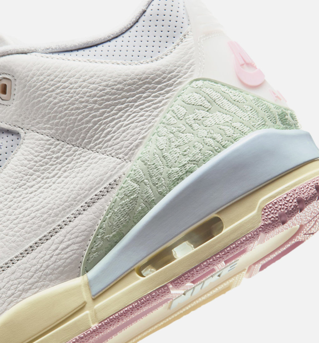 Air Jordan 3 Retro Sail and Jade Aura Men's Sneakers