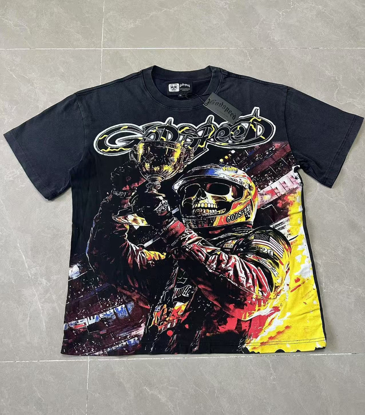 Godspeed Racer Skull Graphic T-Shirt