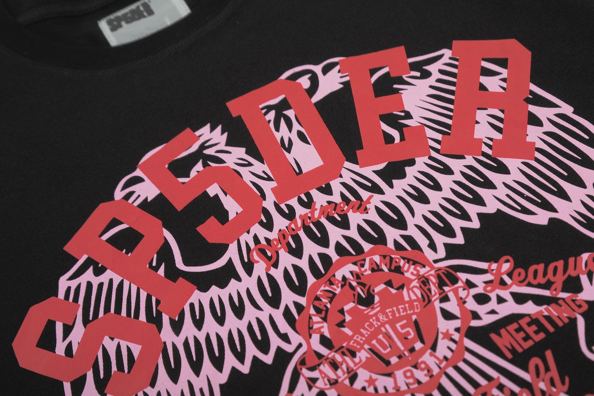 Sp5der Red/Pink Front Graphic T-Shirt