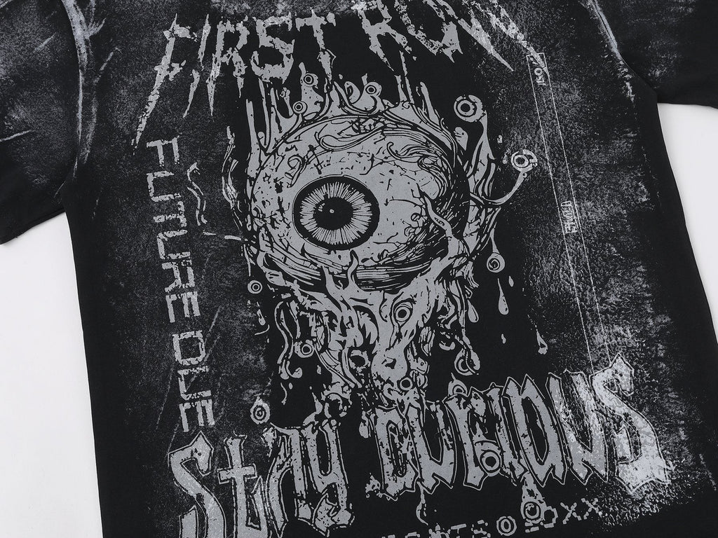 FIRST ROW Stay Curious Eyeball Graphic T-Shirt