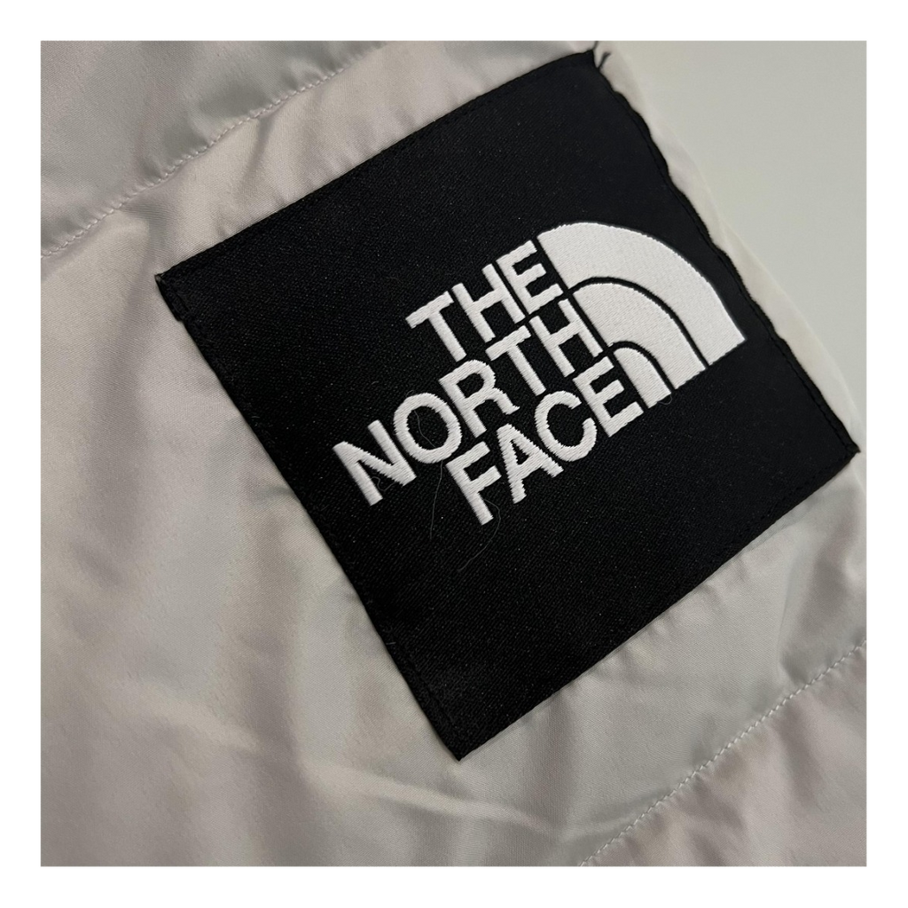 The North Face Color-Block Hooded Long Puffer Coat – Grey