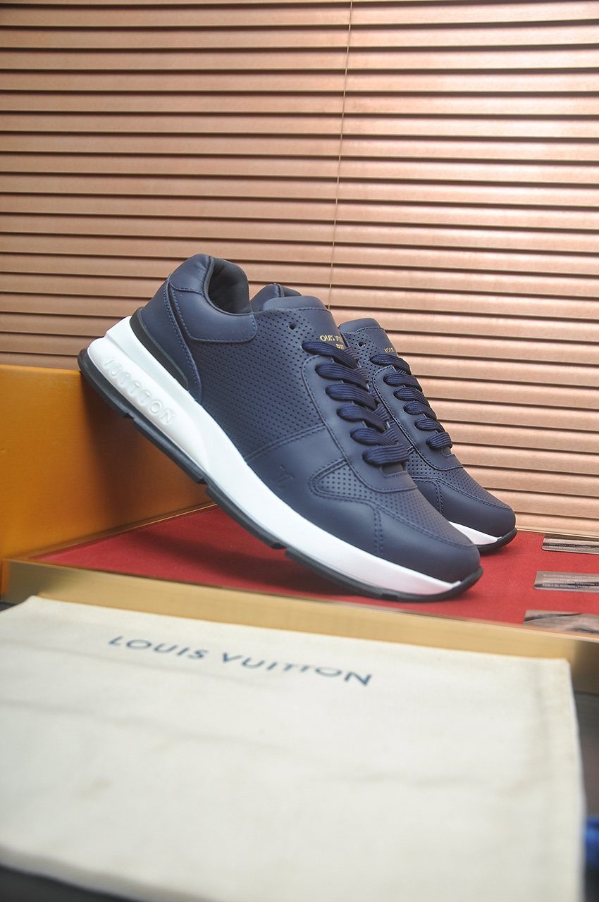 Louis Vuitton Navy Blue Low-Top Sneakers