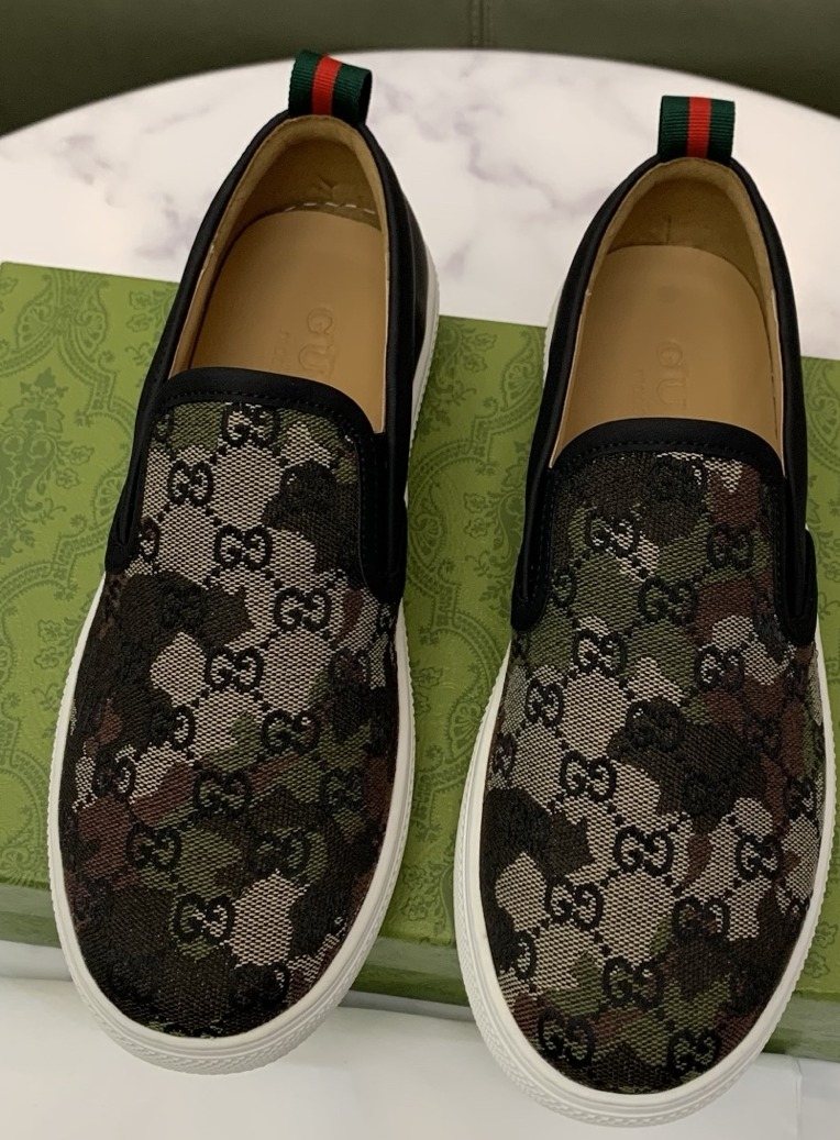 Gucci Men's Patterned Slip-On Sneakers