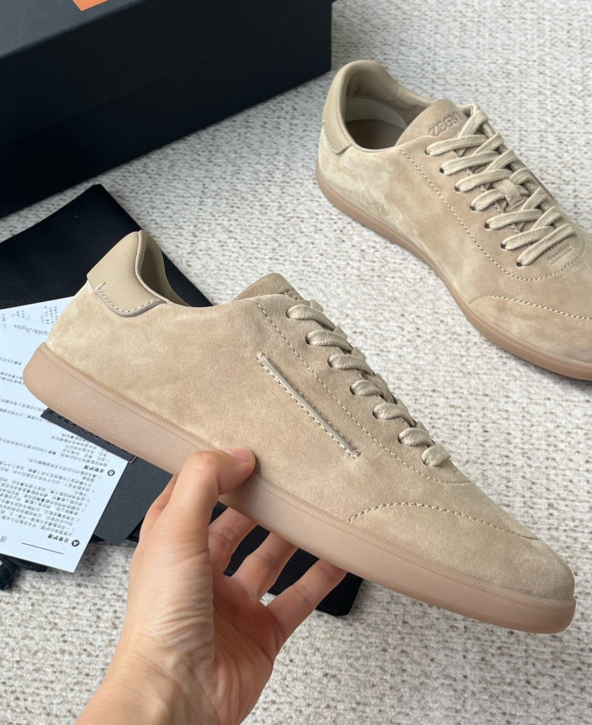 Zegna Triple Stitch Monte Low-Top Sneakers