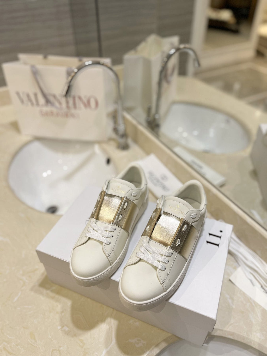 Valentino Studded Low-Top Sneakers